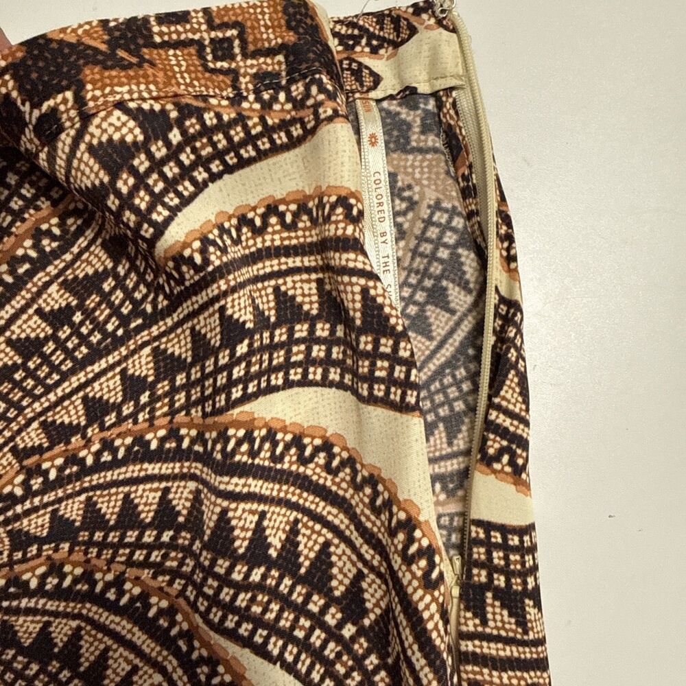 Farm Rio XS Pants Sand Yawanawa Banana Flare Bell Bottom Tropical NW0T - Picture 7 of 10